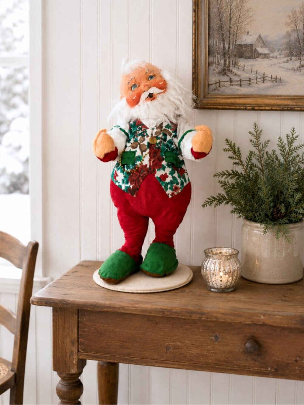 Annalee 1994 Vintage Poseable Santa Doll 19" Handmade NH Christmas Decor